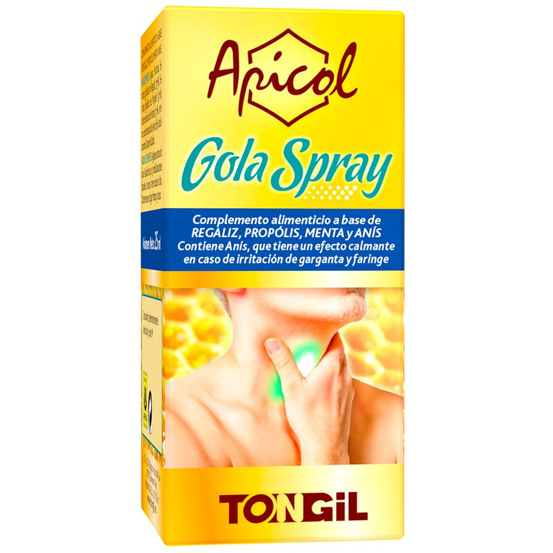 Apicol Gola Propolis Throat Spray 25 Ml - Propolis With Licorice, Mint And Anise, Soothing Effect On Throat And Throat Irritations, Sugar-Free And Allergen-Free | By Tongil - NewNest Australia