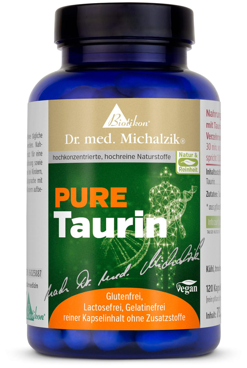 Vegan Taurine Dr. med. Michalzik - daily recommendation Taurine [1000 mg] - amino acid + important endogenous substance - without additives - from BIOTIKON® - NewNest Australia