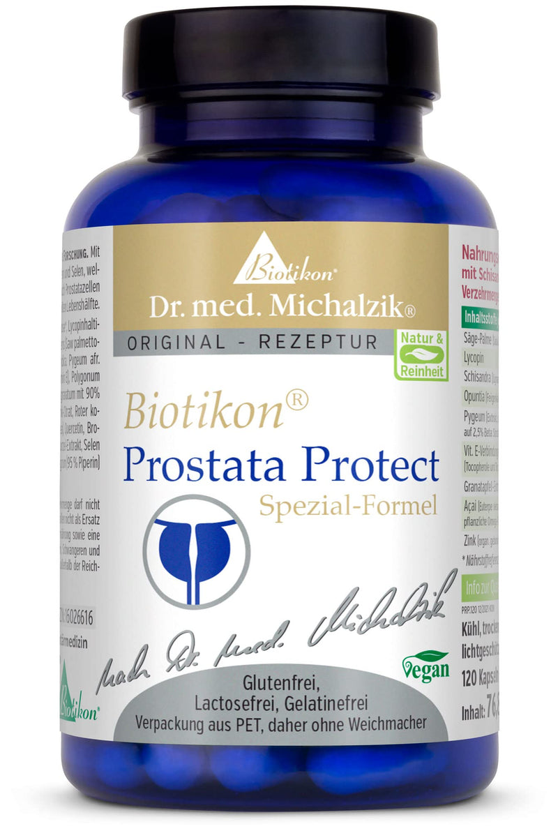 Prostate Protec Dr. med. Michalzik - High-quality recipe, important vital substances in high concentration, saw palmetto extract 10:1, pumpkin seed extract 50mg - without additives - from BIOTIKON® - NewNest Australia