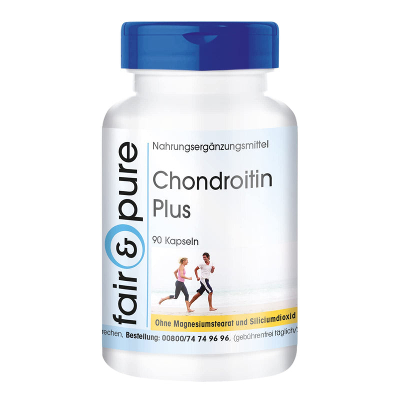 Fair & Pure® - Chondroitin Plus with hyaluronic acid - calcium - vitamin D and E - without magnesium stearate - 90 chondroitin capsules - NewNest Australia