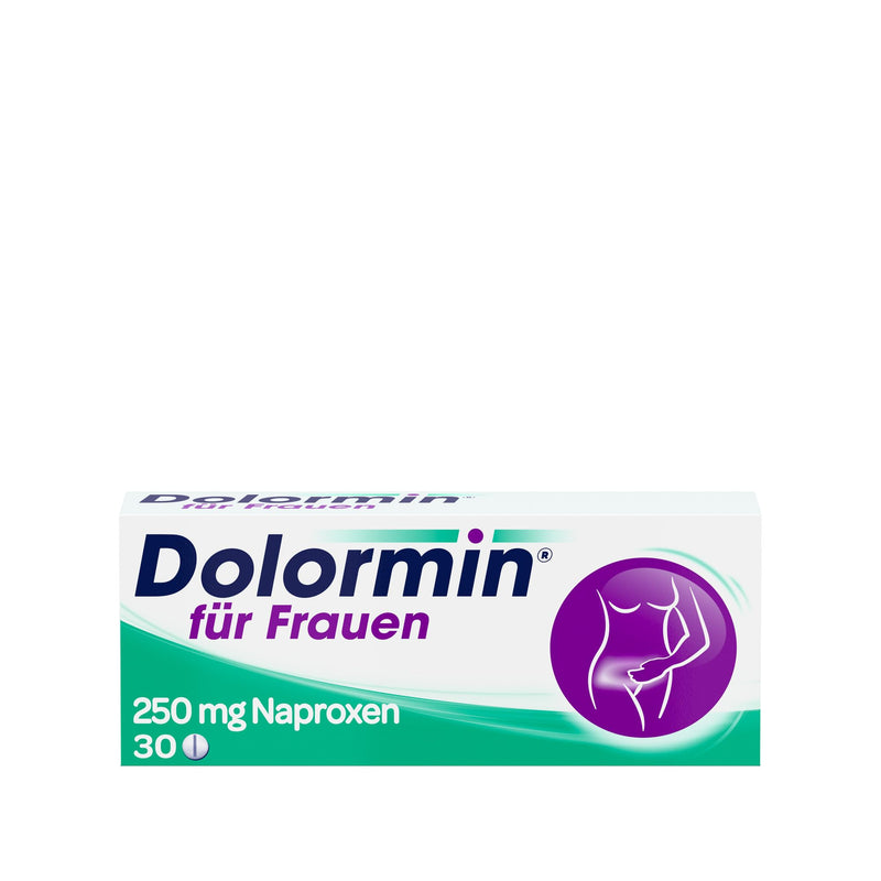 Dolormin® for women for menstrual cramps with naproxen - for period pain and cramps - 30 tablets 30 pieces (pack of 1) - NewNest Australia