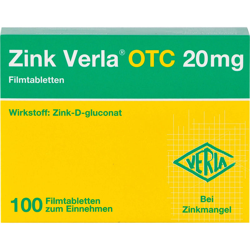 ZINC VERLA OTC 20 mg film-coated tablets 100 pcs - NewNest Australia