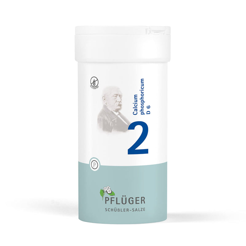 PFLÜGER Schüßler Salts No. 2 Calcium phosphoricum D6 - 400 tablets - The salt for bones and teeth - gluten-free - NewNest Australia