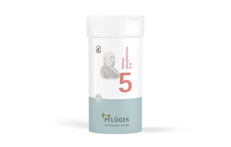 PFLÜGER Schüßler Salts No. 5 Kalium phosphoricum D6 - 400 tablets - The salt of the nerves and psyche - gluten-free - NewNest Australia