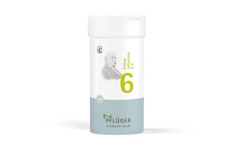 PFLÜGER Schüßler Salts No. 6 Kalium sulfuricum D6 - 400 tablets - The salt of detoxification - gluten-free - NewNest Australia