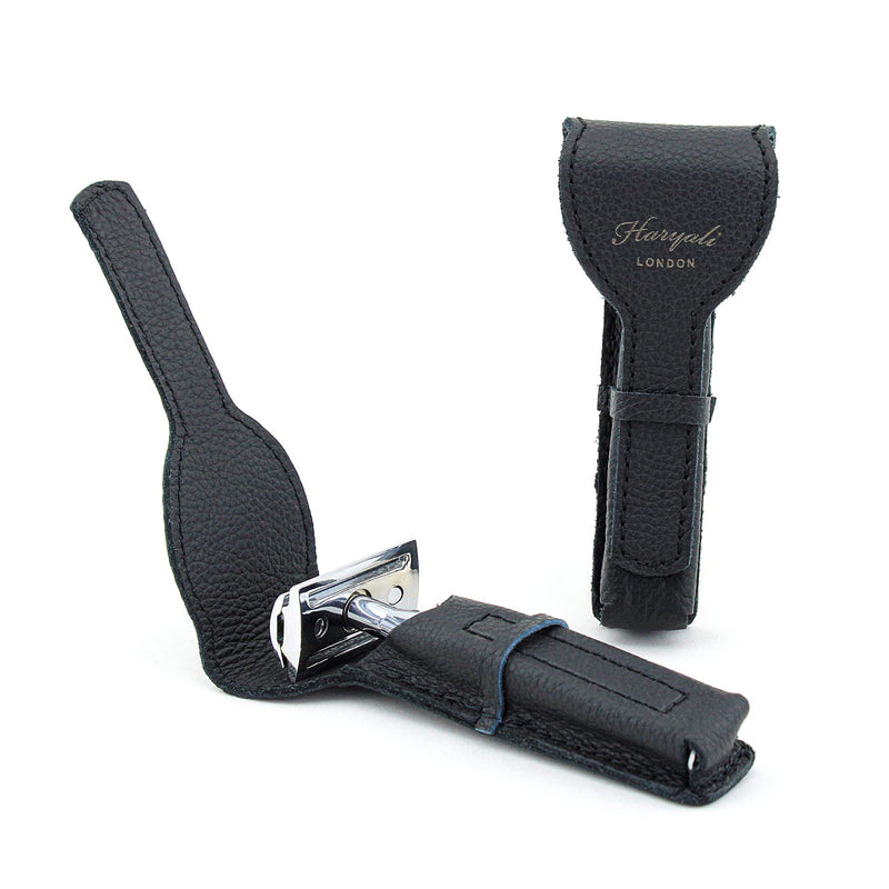 Haryali London safety razor leather case - wet razor protection genuine leather - leather case for razors - handmade leather case - NewNest Australia