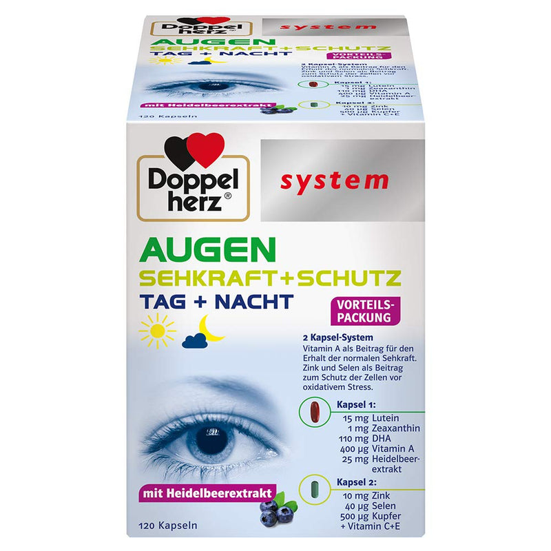 Doppelherz system EYE VISION + PROTECTION - With vitamin A for maintaining normal vision - 120 capsules 120 pieces (pack of 1) - NewNest Australia