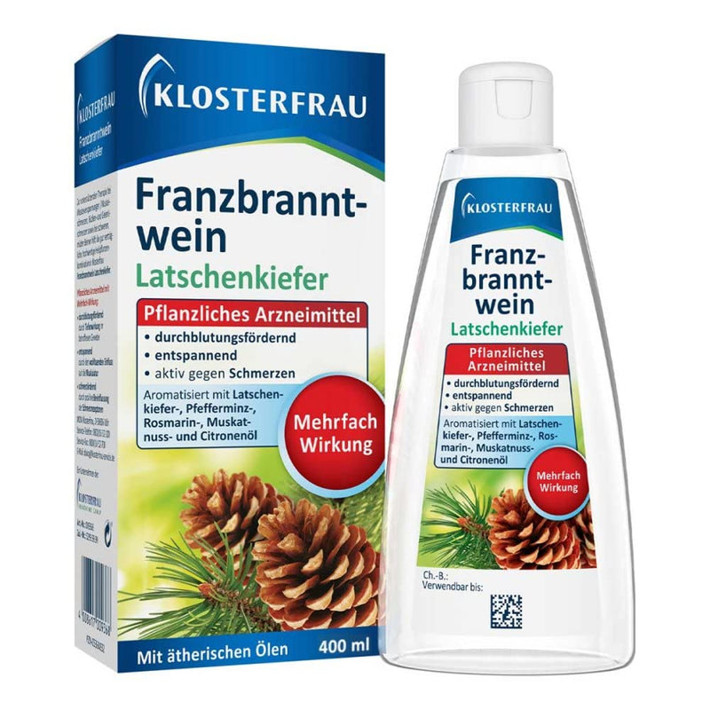 Klosterfrau Rubbing Alcohol Mountain Pine | Dosing Bottle 400 Ml | Relieves Pain, Promotes Blood Circulation, Relaxes Muscles | For Muscle And Joint Pain & Blunt Injuries - NewNest Australia