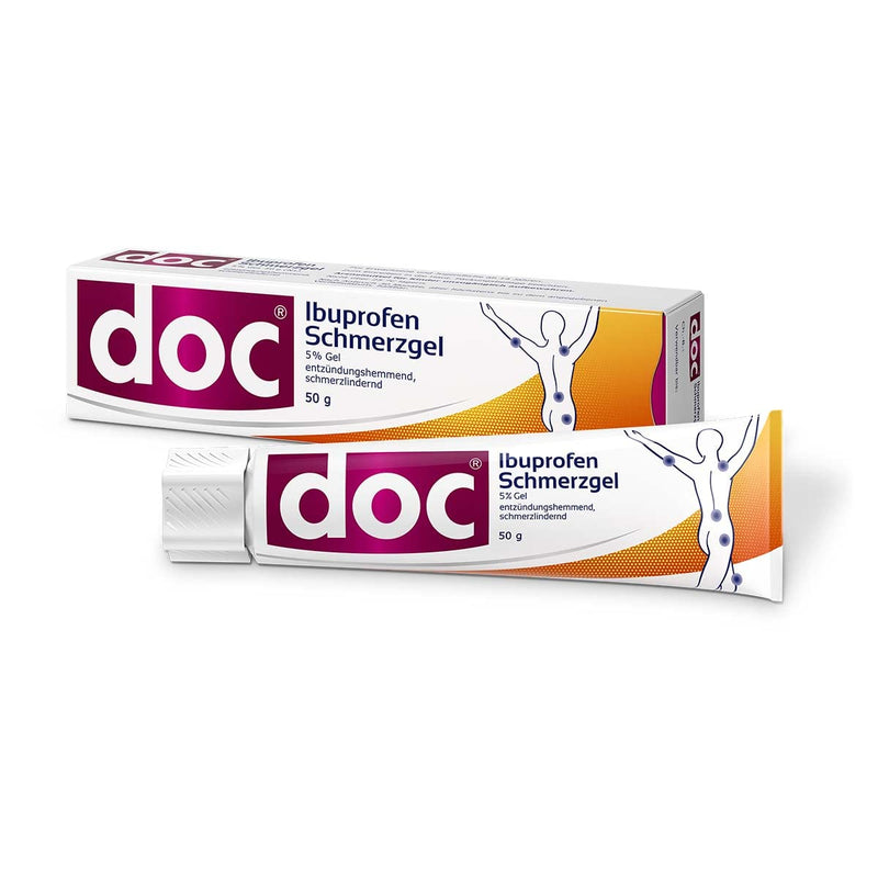 doc Ibuprofen pain gel 50g, anti-inflammatory, pain-relieving & cooling, quick effect on inflammation-related back and joint pain - well tolerated - without a prescription - NewNest Australia