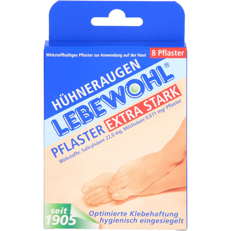 LEBEWOHL Corns Plasters Extra Strong Pack of 8 - NewNest Australia