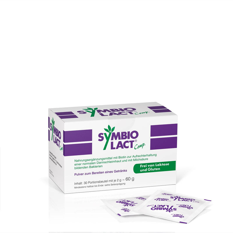 SymbioLact Comp.: Probiotic powder, lactic acid bacteria and biotin for the intestines and intestinal mucosa, 30 bags 30 portions (pack of 1) - NewNest Australia