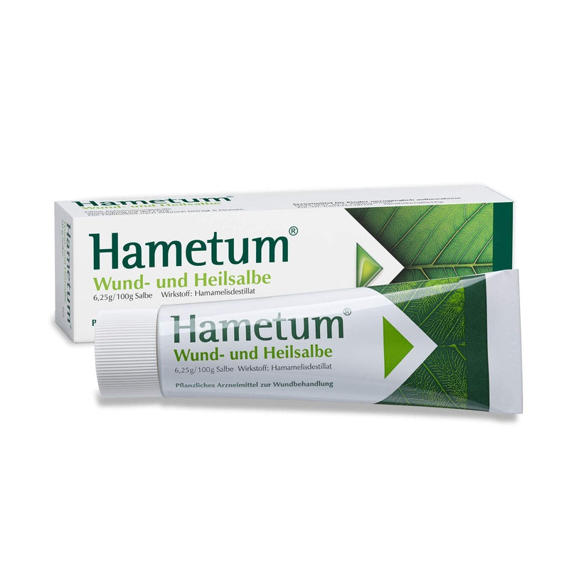 Hametum wound and healing ointment, 100 g, with witch hazel, for small injuries such as abrasions and cuts, promotes wound healing & inhibits inflammation, treatment of cracked and inflamed mature skin - NewNest Australia