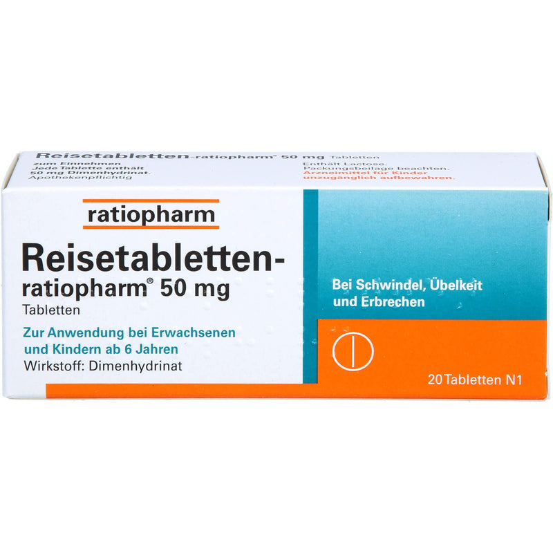 REISETABLETTEN-ratiopharm, tablet, 20 pcs, for nausea - NewNest Australia