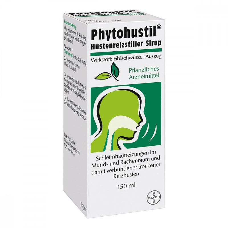 Phytohustil cough suppressant syrup, the herbal immediate aid for dry coughs, anti-inflammatory and regenerating, 150 ml - NewNest Australia