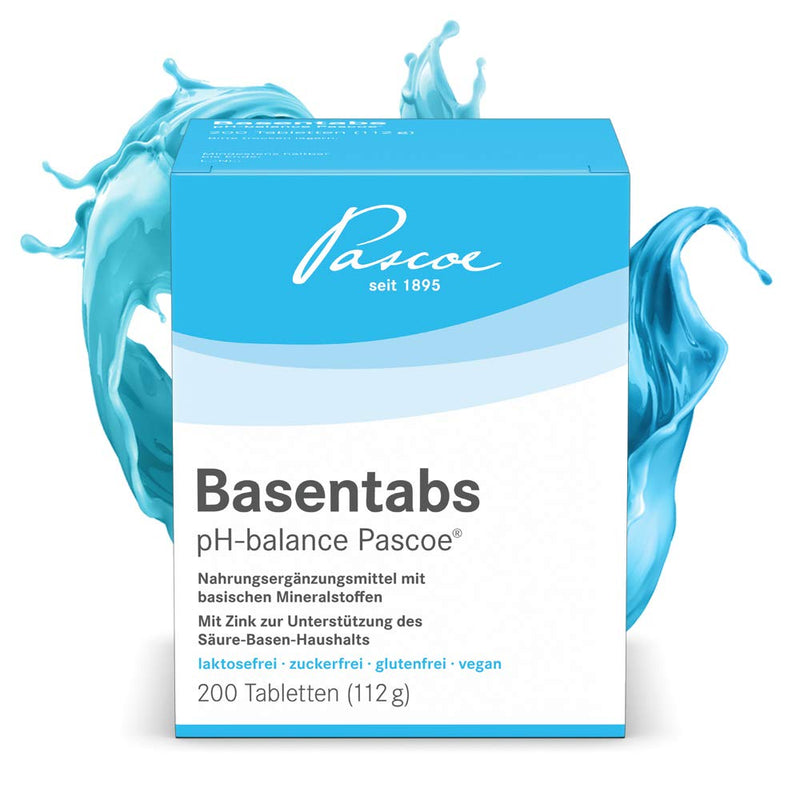 Pascoe Basentabs pH-balance Pascoe: for the acid-base balance, with magnesium, zinc, calcium, 100% vegan (200 tablets) 200 pieces (pack of 1) - NewNest Australia