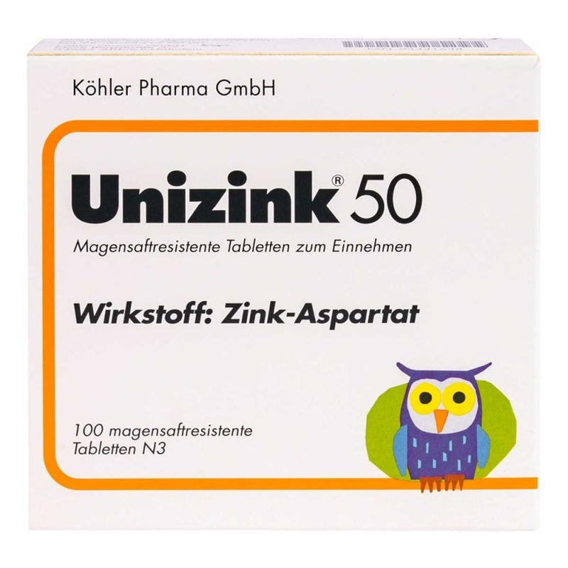 Unizink 50 gastro-resistant tablets, 100 pieces - NewNest Australia