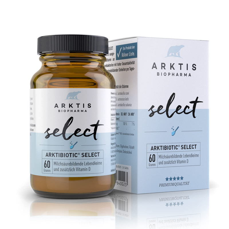 Arktis Biopharma Arktibiotic Select Powder, 60 G, Selected Lactic Acid Bacteria And Vitamin D, Laboratory Tested, Ideal For Supporting The Immune System And Intestinal Flora - NewNest Australia