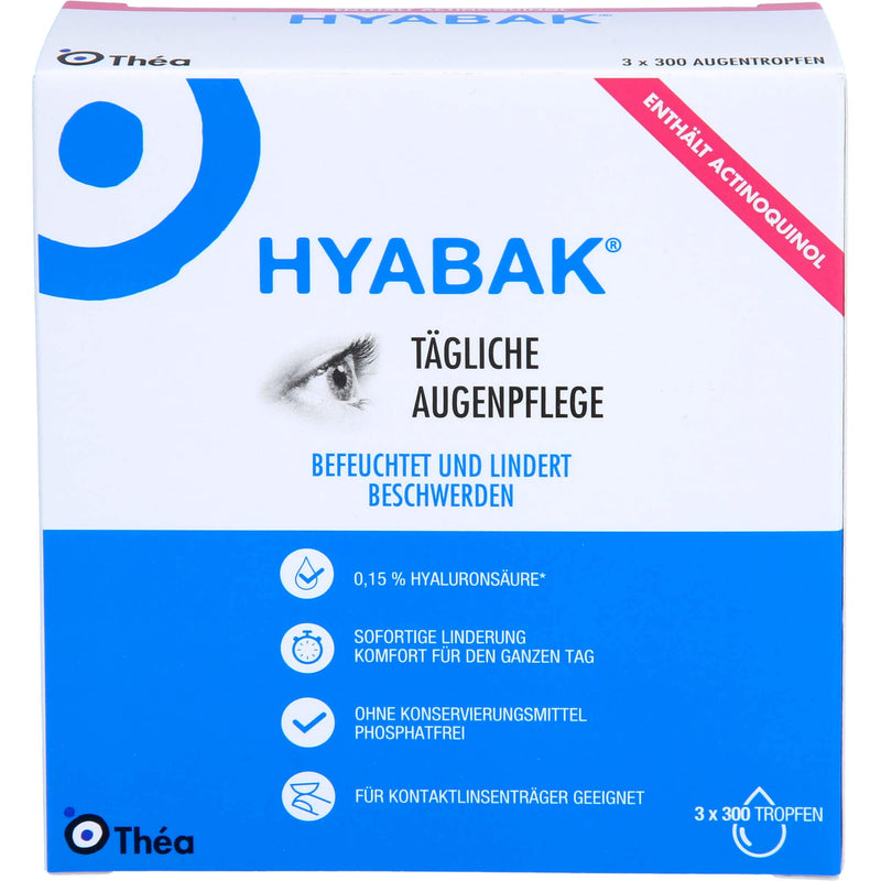 Hyabak eye drops, 3x10 ml - NewNest Australia