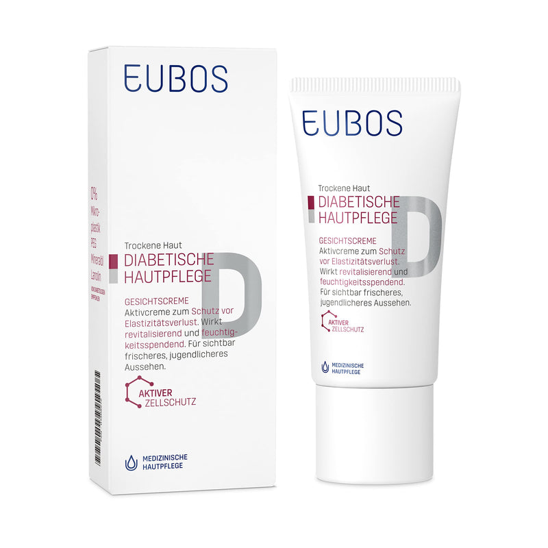Eubos | DIABETIC SKIN CARE Face Cream | 50ml | for dry and sensitive skin | without mineral oil | Protection against loss of elasticity | For daily facial care facial cream 50 ml - NewNest Australia