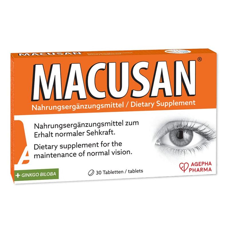 Macusan 30 Tablets Maintain Vision - With Ginkgo Zeaxanthin Lutein For Eyes Dietary Supplement Against Age-Related Macular Degeneration Amd 30 Pieces (Pack Of 1) - NewNest Australia
