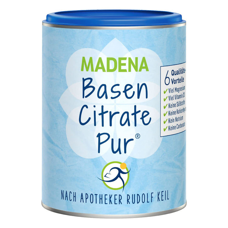 Madena Pure Alkali Citrate, By Pharmacist Rudolf Keil, Base Powder, 216 G Tin, The Original With 100% Organic Alkalis, Vegan, Lots Of Magnesium For A Citrate, Zinc, Potassium And Calcium Diet - For Fasting Based On Alkaline Food 3755779 216.00 - NewNest Australia