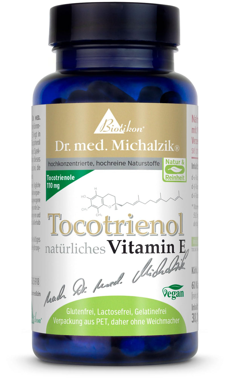 Tocotrienol natural vitamin E Dr. med. Michalzik - Tocotrienol [110 mg] + Gamma-Toc. [52.5 mg] + Delta Toc. [16 mg] - without additives - from BIOTIKON® - NewNest Australia