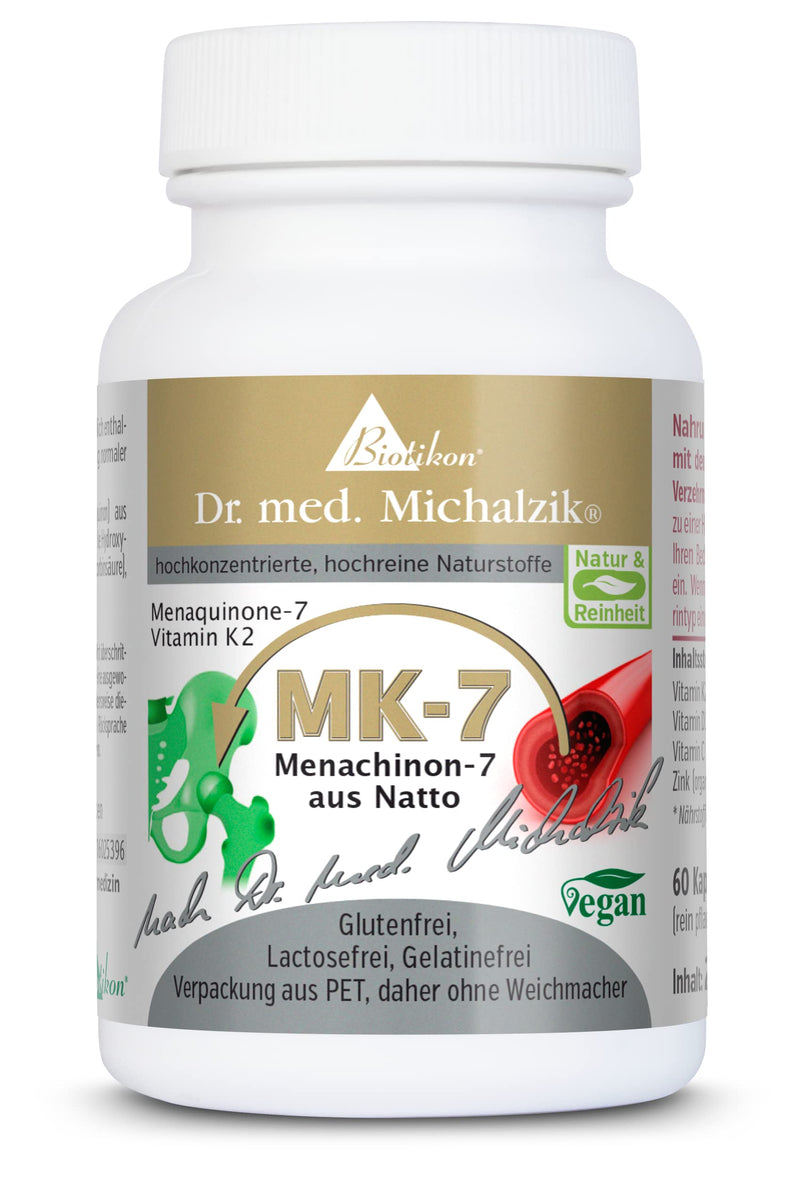 Vitamin K2 MK7 according to Dr. med. Michalzik - All-Trans content 99% - per daily recommendation K2 content [200µg] [266%] - without additives - from BIOTIKON® - NewNest Australia