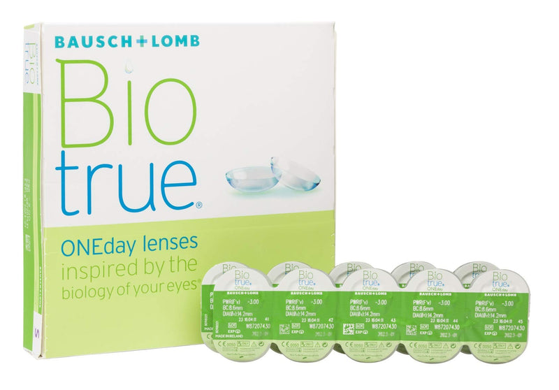 Bausch and Lomb Biotrue ONEday daily lenses, spherical contact lenses, soft, 90 pieces BC 8.6 mm / DIA 14.2 / -2.5 diopters 8.6 millimeters 14.2 millimeters - NewNest Australia