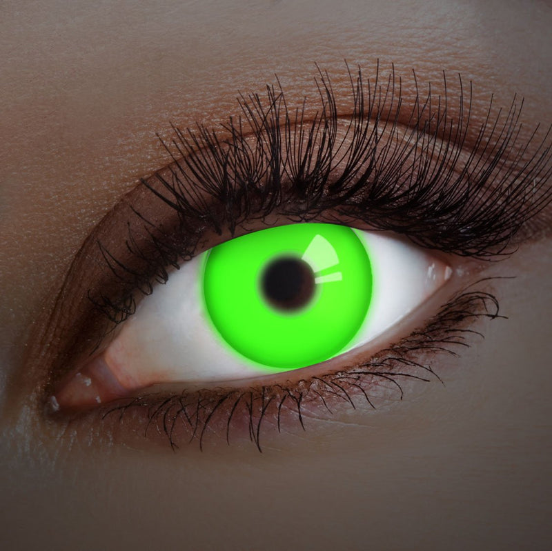 aricona contact lenses - green UV contact lenses without strength - colored contact lenses with UV special effect for carnival, fancy dress, cosplay and theme parties, pack of 2 green - NewNest Australia