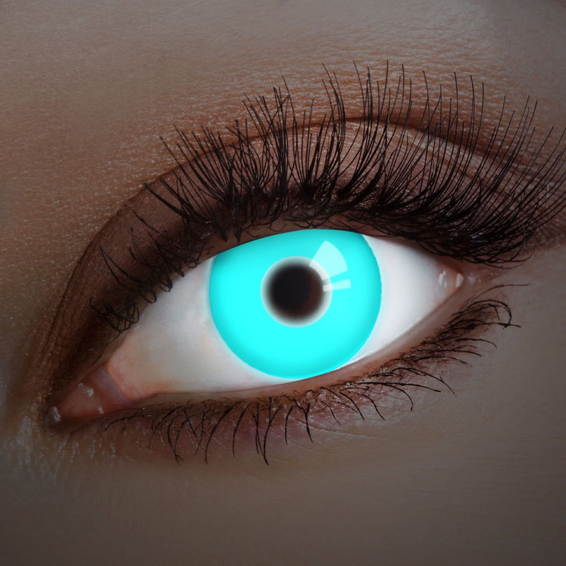 Aricona Contact Lenses - Blue Uv Contact Lenses Without Strength - Colored Contact Lenses With Uv Special Effect For Carnival, Fancy Dress, Cosplay, Pack Of 2 Blue - NewNest Australia