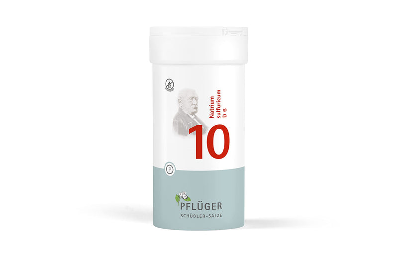 PFLÜGER Schüßler Salts No. 10 Natrum sulfuricum D6 - 400 tablets - The salt for internal cleansing and drainage - gluten-free - NewNest Australia