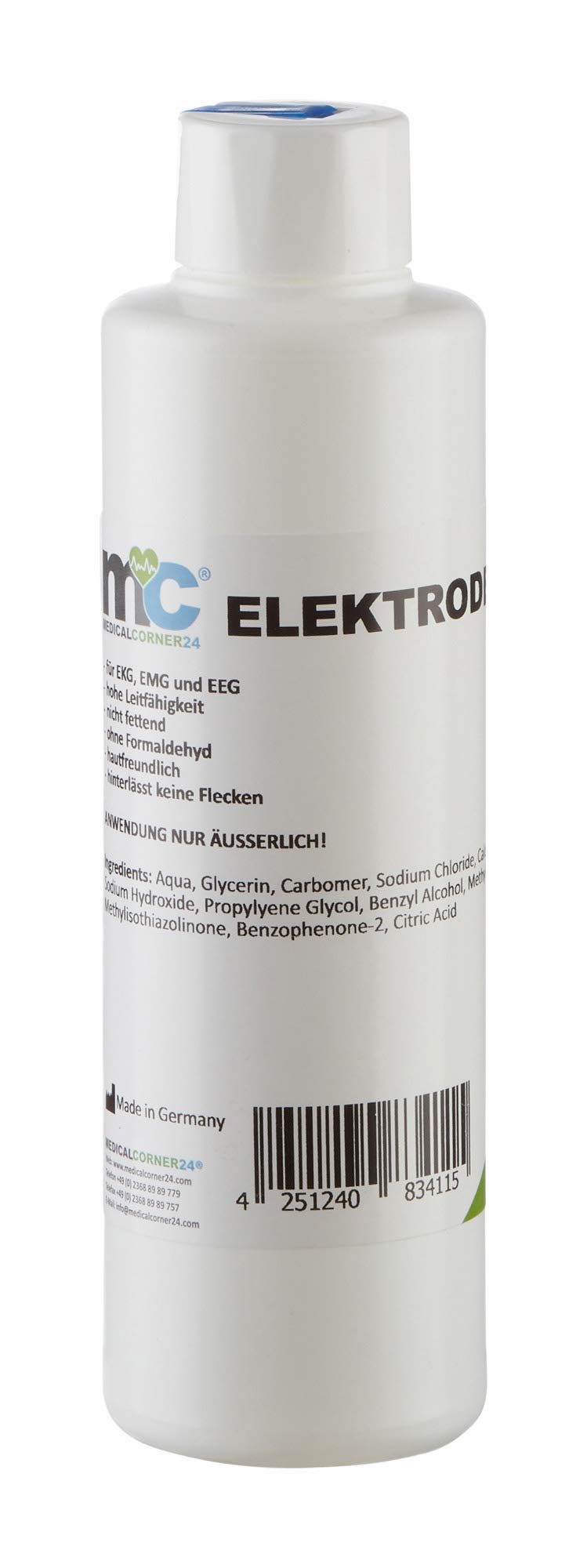 MC24 electrode gel, for ECG, EMG, EEG, contact and lubricant gel, 250 ml - NewNest Australia