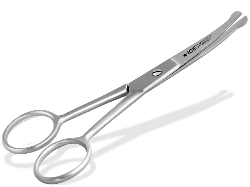 Beard scissors - nose hair scissors - ear hair scissors - 12 cm - curved cutting surface - STAINLESS STEEL - NewNest Australia