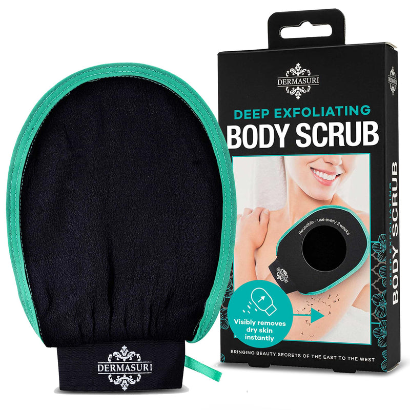 Dermasuri Deep Peeling Glove for Soft Skin, Exfoliating Glove and Skin Cleanser, for an optimal skin care set, for women and men, for cleaning dead or dry skin, 1 piece - NewNest Australia