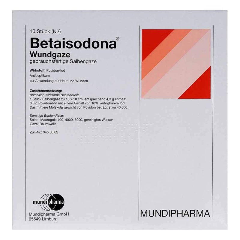 BETAISODONA wound gauze 10x10 cm 10 pieces - NewNest Australia