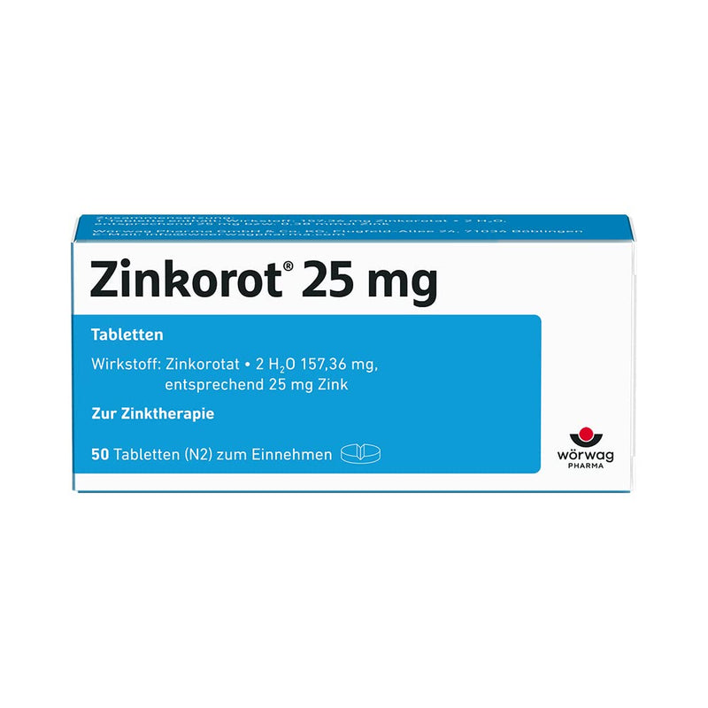 Zinkorot 25 tablets: High-dose zinc tablets with 25 mg zinc orotate per tablet, only 1x daily, 50 pieces Unlimited 50 pieces (pack of 1) - NewNest Australia