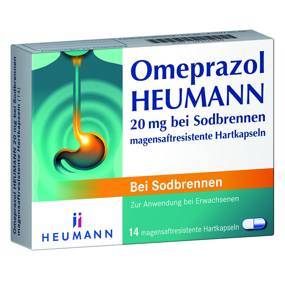 Omeprazole HEUMANN: acute against heartburn and acid belching, long-lasting protection against hyperacidity of the stomach, 14 capsules 14 pieces (pack of 1) - NewNest Australia