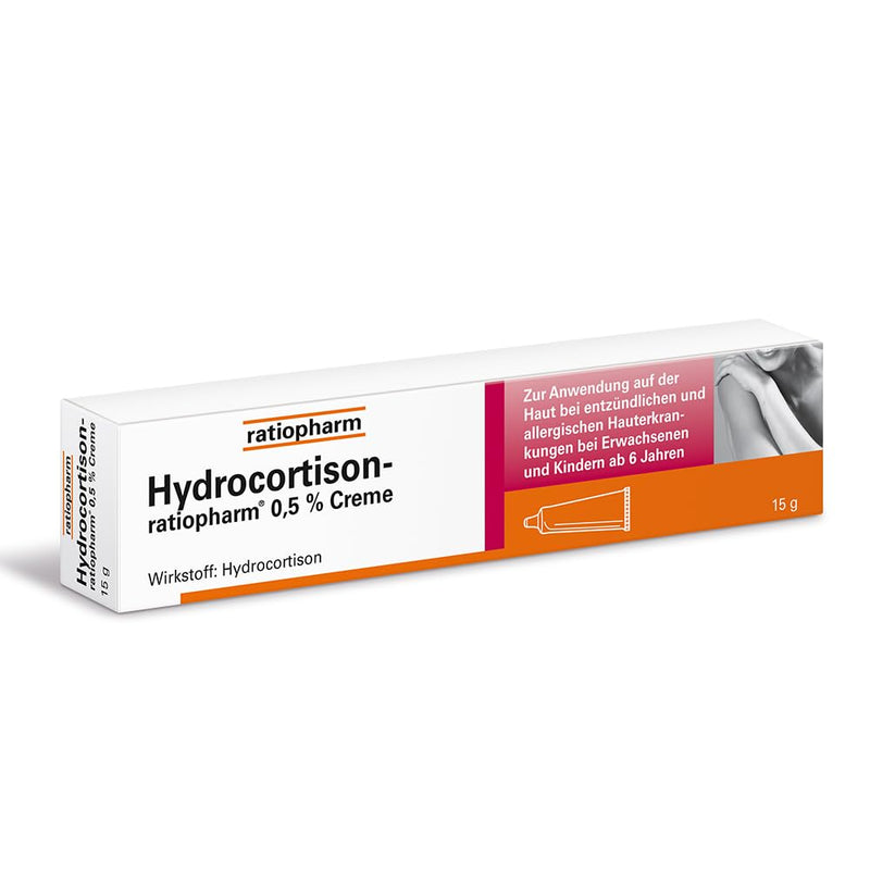 Hydrocortisone-ratiopharm® 0.5% cream for allergic and inflammatory skin irritations, itching, sunburn and insect bites. 15 g cream 15 g (pack of 1) - NewNest Australia