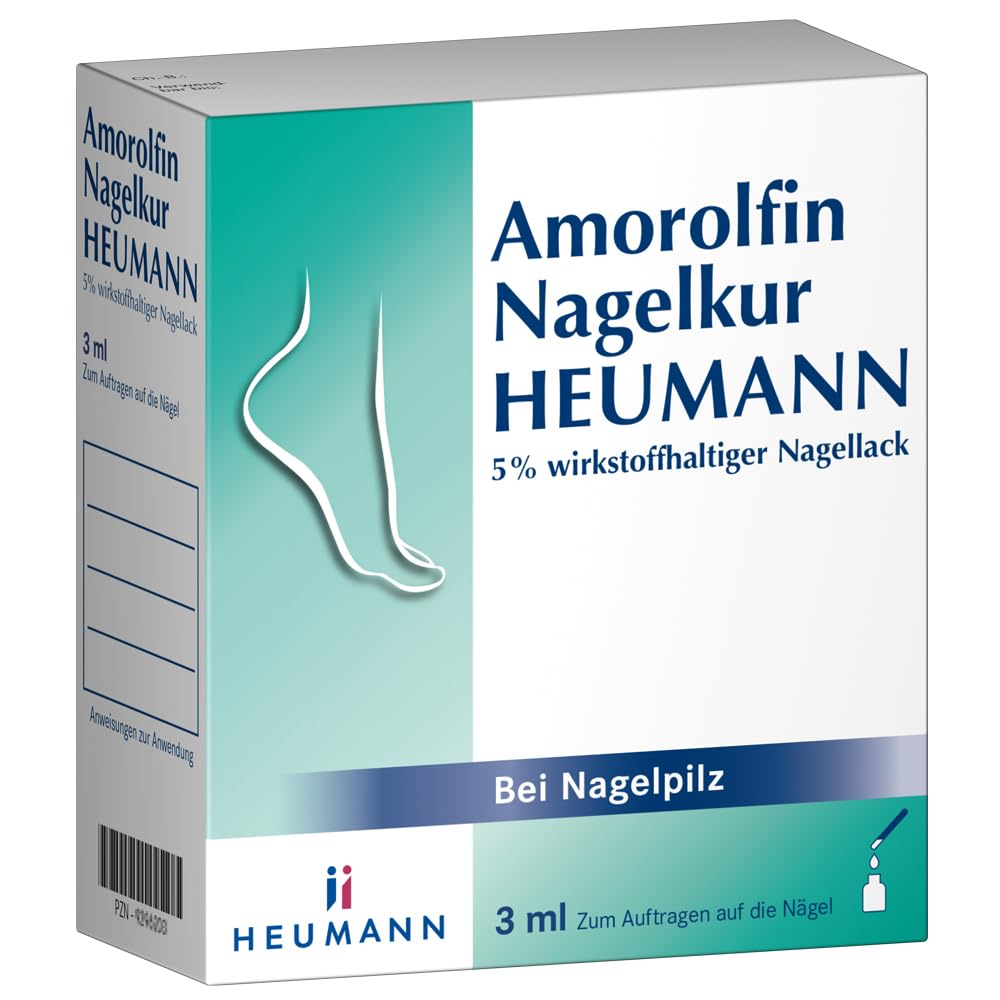 Amorolfin nail treatment HEUMANN: 5% active ingredient nail polish for the treatment of nail fungus, nail set with polish, files, applicator, swab, 3 ml 3 ml (pack of 1) - NewNest Australia