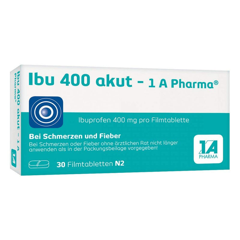 Ibu 400 acute - 1 A Pharma, 400 mg tablets with ibuprofen (30 pieces): For pain and fever - NewNest Australia