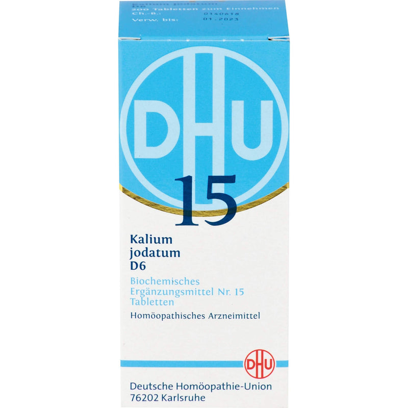 DHU potassium jodatum D6 biochemical supplement No. 15 - the mineral salt of the internal organs - environmentally friendly in a medicine jar, 200 tablets - NewNest Australia