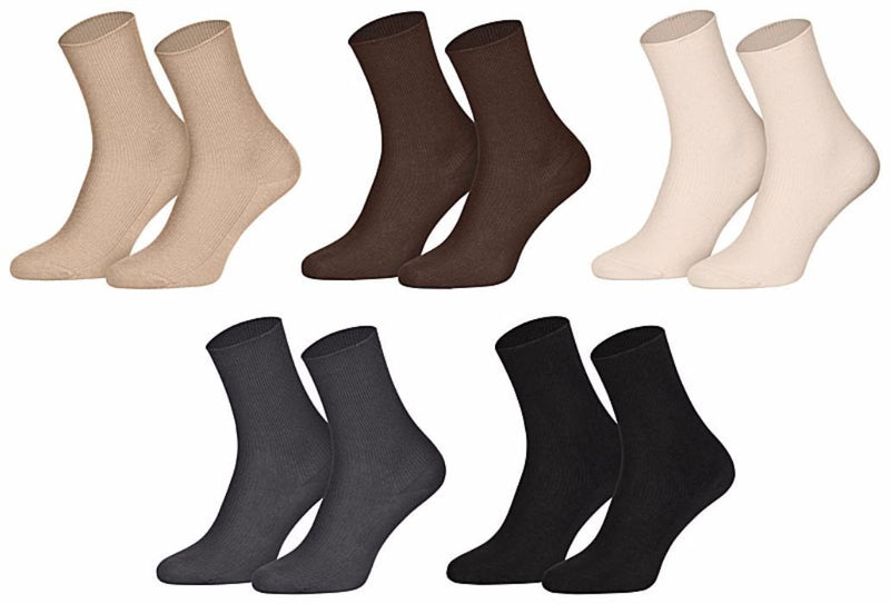 10 Pairs Of Men'S Diabetic Socks Without Rubber/Mixed / 39 40 41 42 43 44 45 46 47 48 49 / Wow 1:1 Rib/Cotton/Vein Friendly/Office Socks/Suit Socks/Anti-Sweat 43-46 Multicolored - NewNest Australia