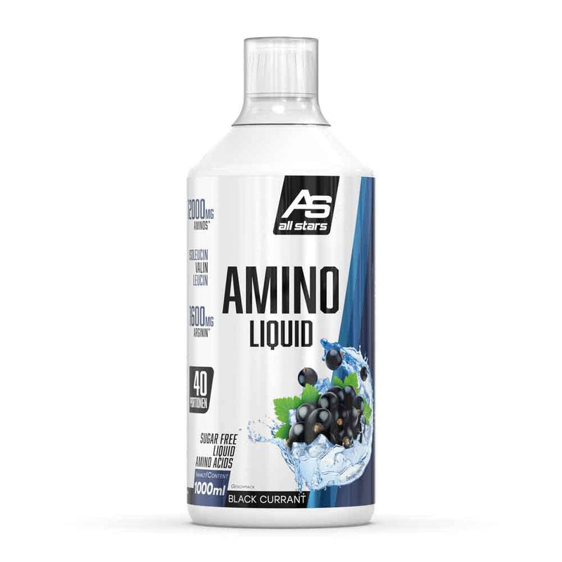 All Stars Amino Liquid 1000 Ml Black Currant I Amino Acids Liquid & High Dosage I Drink With Bcaa + Glutamine + L-Arginine I Syrup For Mixing With Water I Liquid Supplement Sugar-Free - NewNest Australia