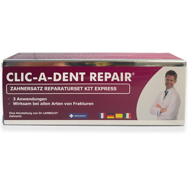 CLICADENT repair set for broken dentures: patented procedure for broken dentures developed by a dentist - NewNest Australia