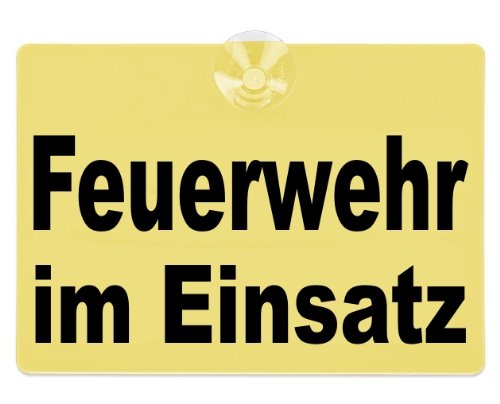PACO Deutschland eK warning sign fire department in action 20x15cm yellow - NewNest Australia