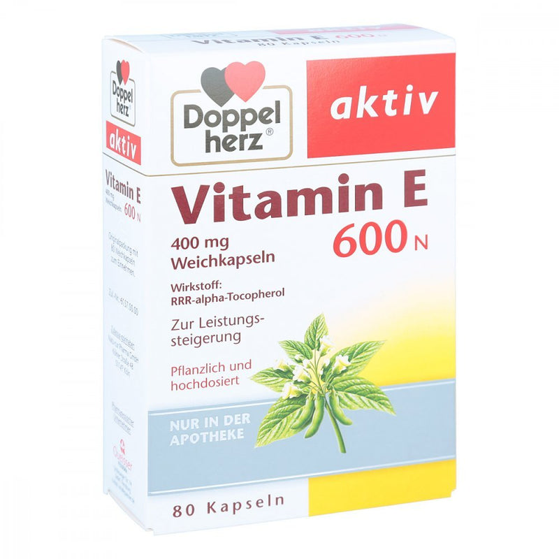 DOUBLEHERZ Vitamin E 600 N soft capsules 80 pcs - NewNest Australia