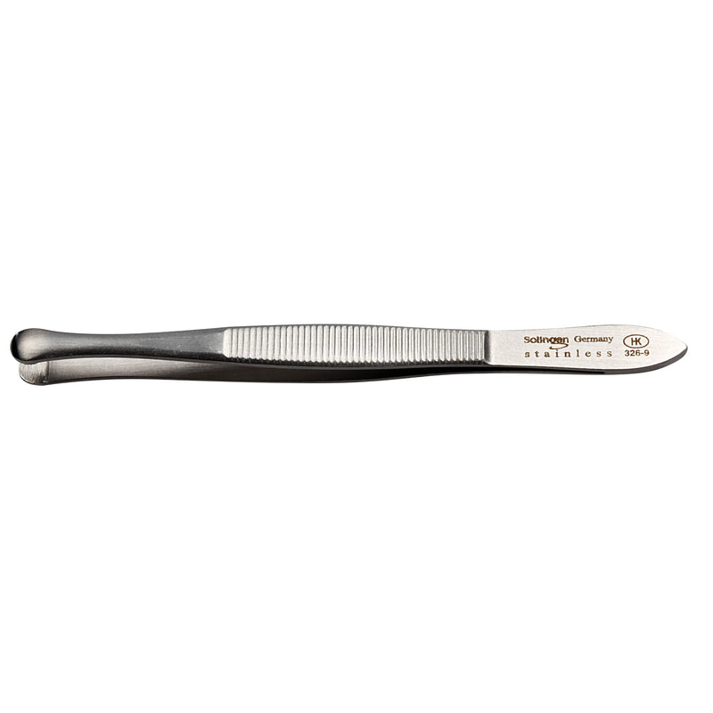 HK Manicure by Hans Kniebes - 9 cm diabetic tweezers - rounded eyebrow tweezers from Solingen - stainless steel - NewNest Australia