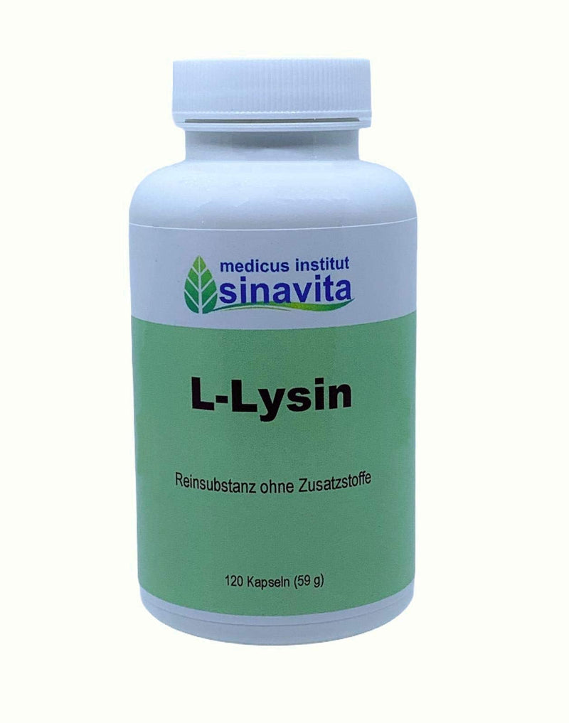 L-Lysine, 400 mg., 120 capsules, pure substance without additives, vegetarian capsule shell, German production - NewNest Australia