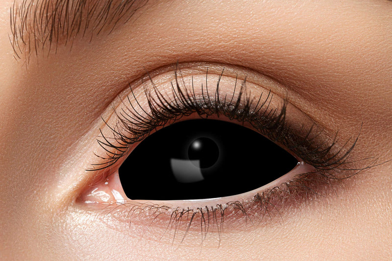 Eyecatcher 84091541-s03 - Colored Sclera Contact Lenses, 1 Pair, for 6 Months, Black, Carnival, Halloween - NewNest Australia