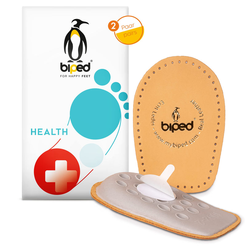Biped 2 Pairs - Vegetable Tanned Leather Heel Cushions - Heel Lift For All Shoes - Comfortably Soft Genuine Leather Heel Pads With Shock Absorbing Latex Foam - Self-Adhesive Z2040 - NewNest Australia
